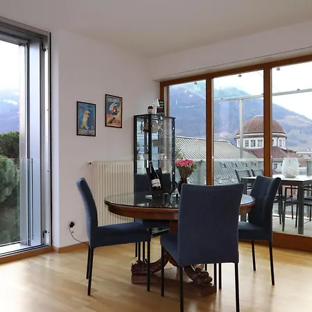Luxus Penthouse Mit Terrasse, Garage, Fahrradraum Und Infrarotsauna * 梅拉诺