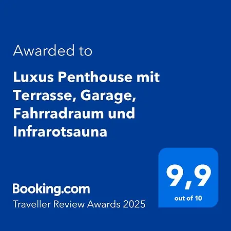 Appartement Luxus Penthouse Mit Terrasse, Garage, Fahrradraum Und Infrarotsauna