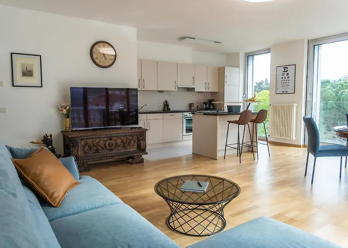 Luxus Penthouse Mit Terrasse, Garage, Fahrradraum Und Infrarotsauna 梅拉诺